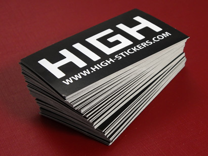 Pile d'autocollants personnalisés High Stickers avec sérigraphie de qualité