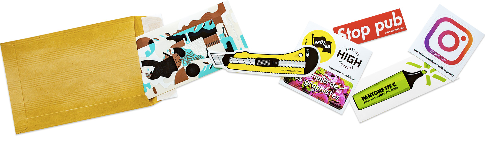 Echantillons de stickers