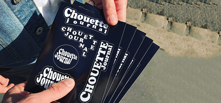 Planche de stickers personnalisée imprimée pour la marque Chouette Journal